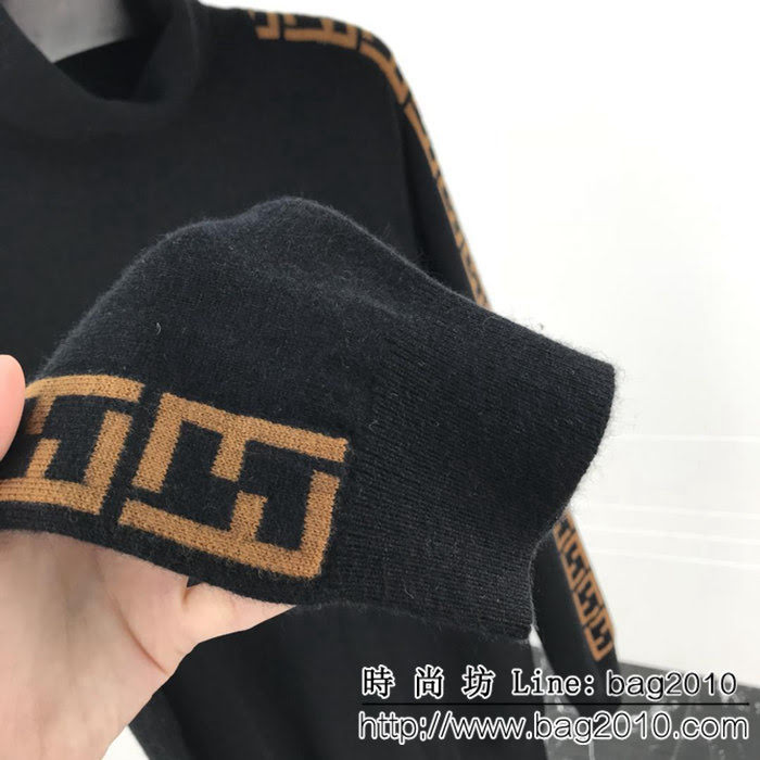 FENDI芬迪 高版本 18ss秋冬新款 舒適柔軟 高領羊毛衫 FF系列 100%羊毛面料 ydi2323